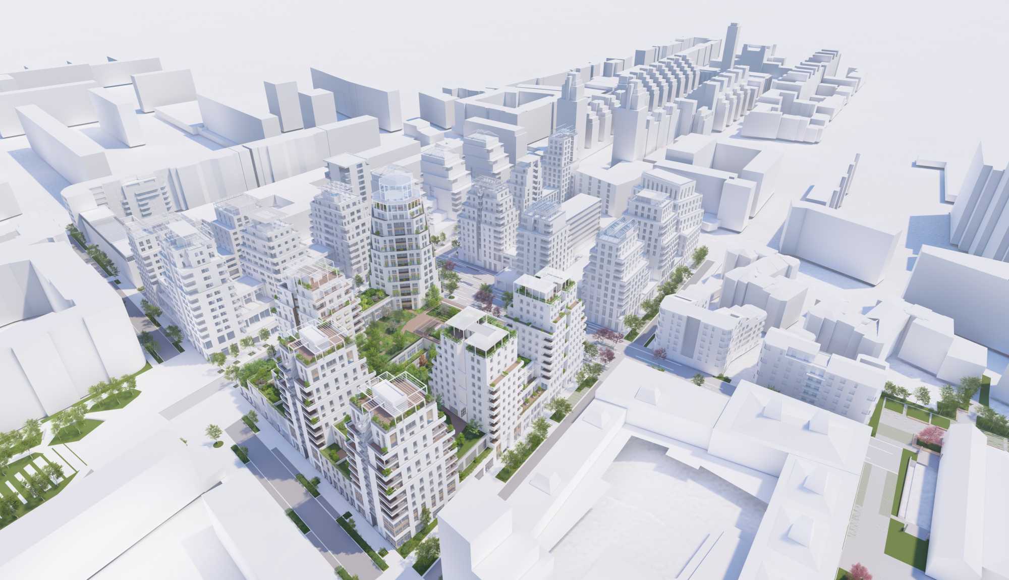 Gratte-ciel Villeurbanne collectif participatif vue ciel cinema lyon Tiers-lieu beton de chanvre BREAM HQE Bas carbone