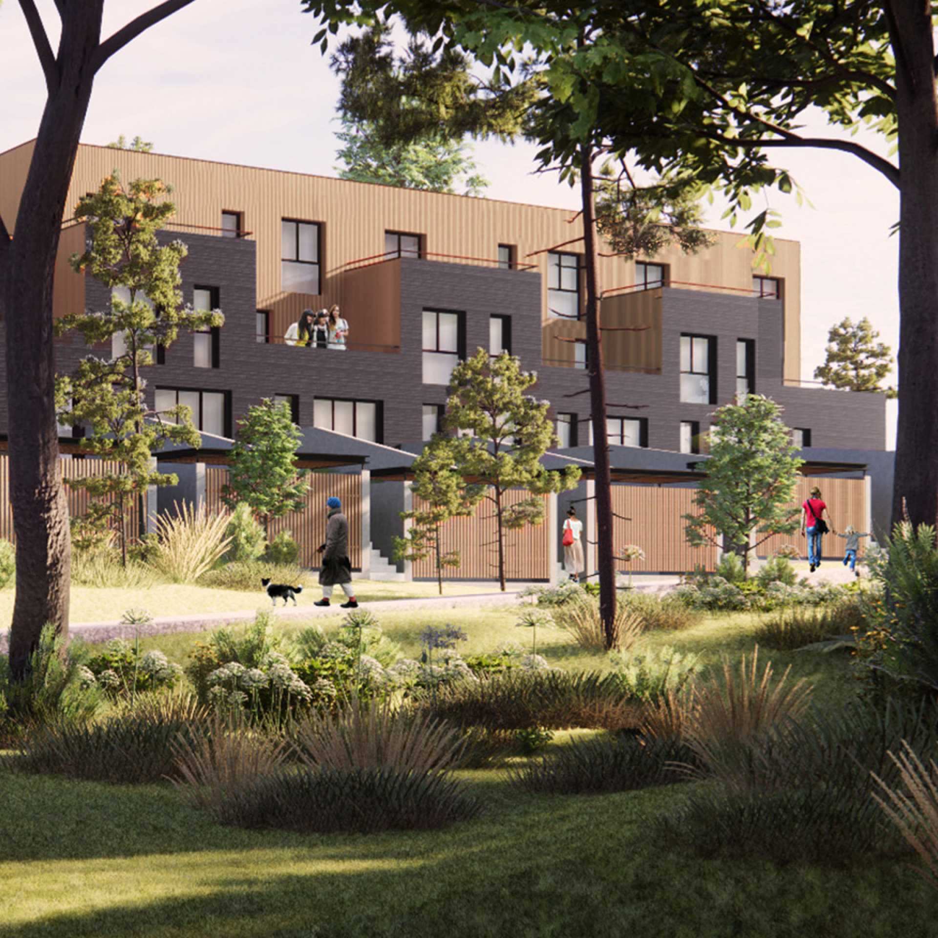 FAY ARCHITECTES - BRUNOY - LOGEMENT - CRECHE - OSSATURE BOIS