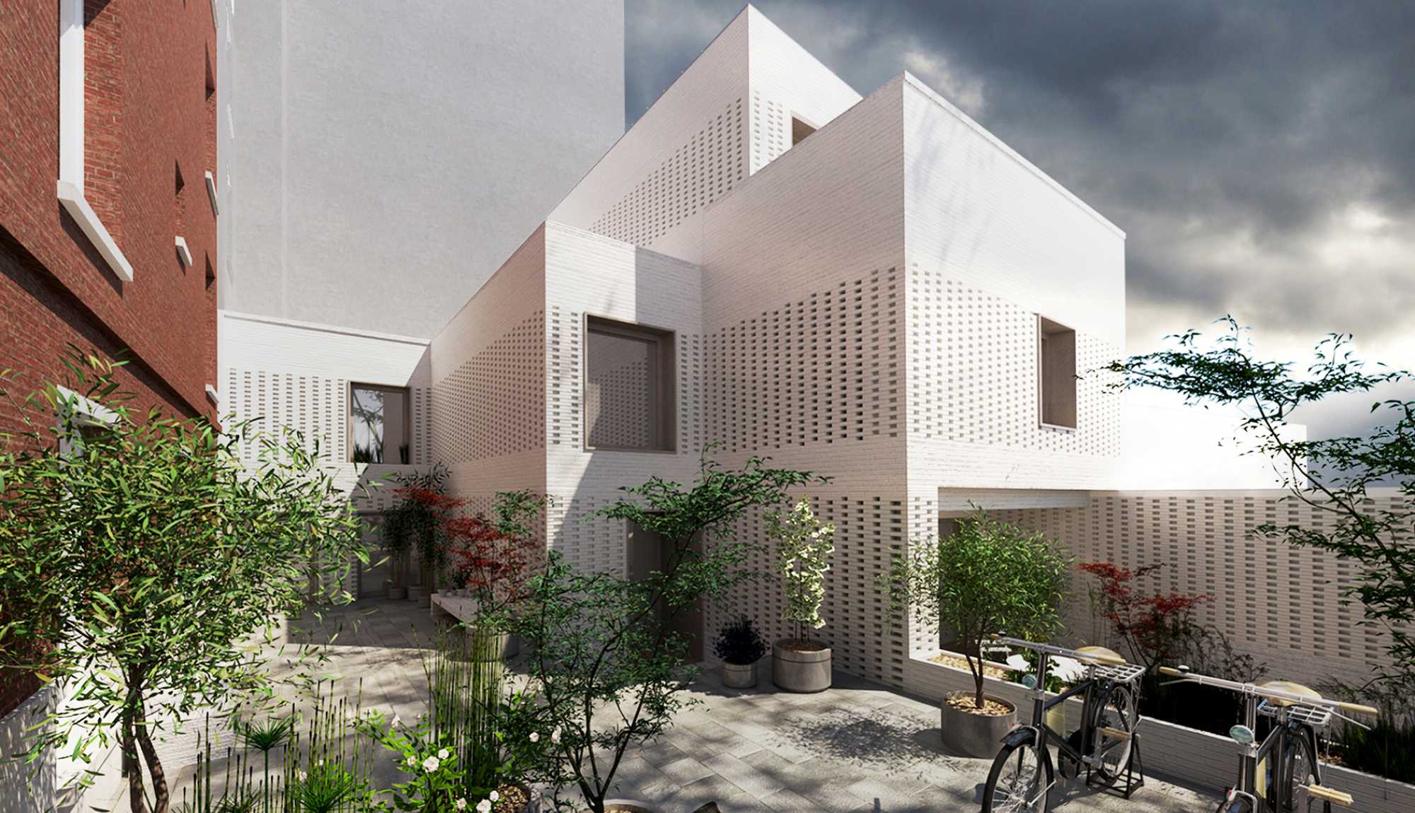 FAY ARCHITECTES - Maison individuelle à moucharabieh à Boulogne Billancourt