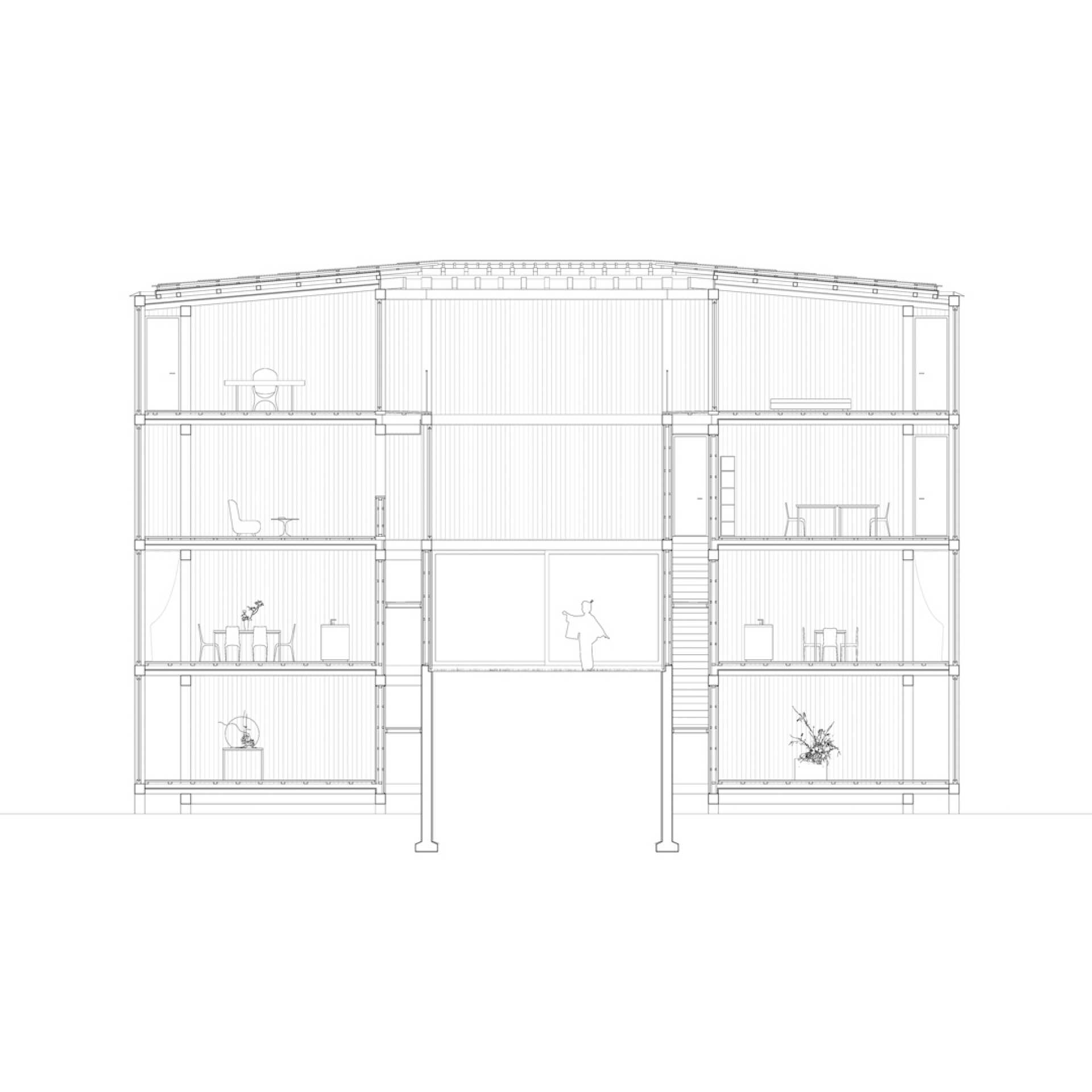 FAY ARCHITECTES - Semi-public : Maison, Agence d'architecture, Appartements locatifs, Atelier, Galerie, jardin, à Kyoto