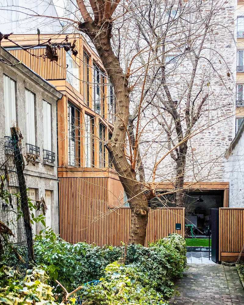 FAY ARCHITECTES - Maison individuelle, Construction neuve, Ossature bois, Ressources naturelles à République, Paris