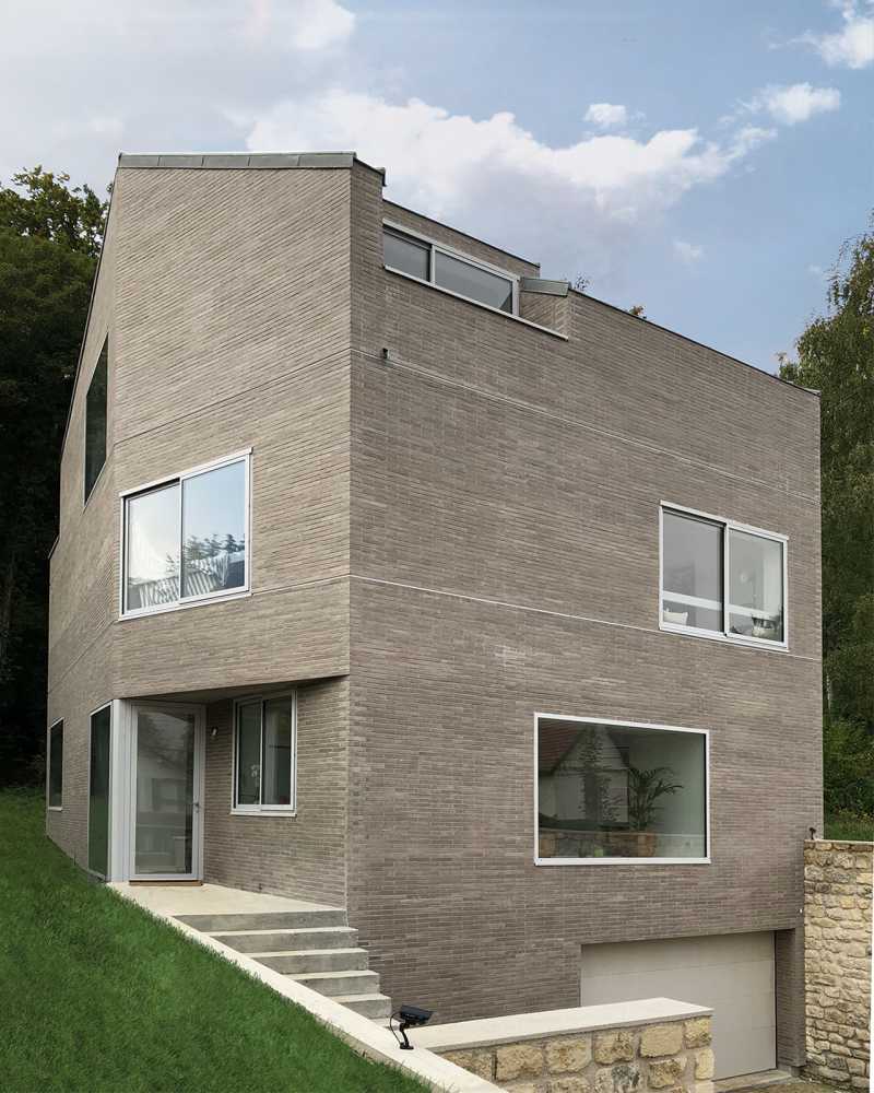 FAY ARCHITECTES maison individuelle villennes- sur-seine - Brique - Construction neuve - architecture