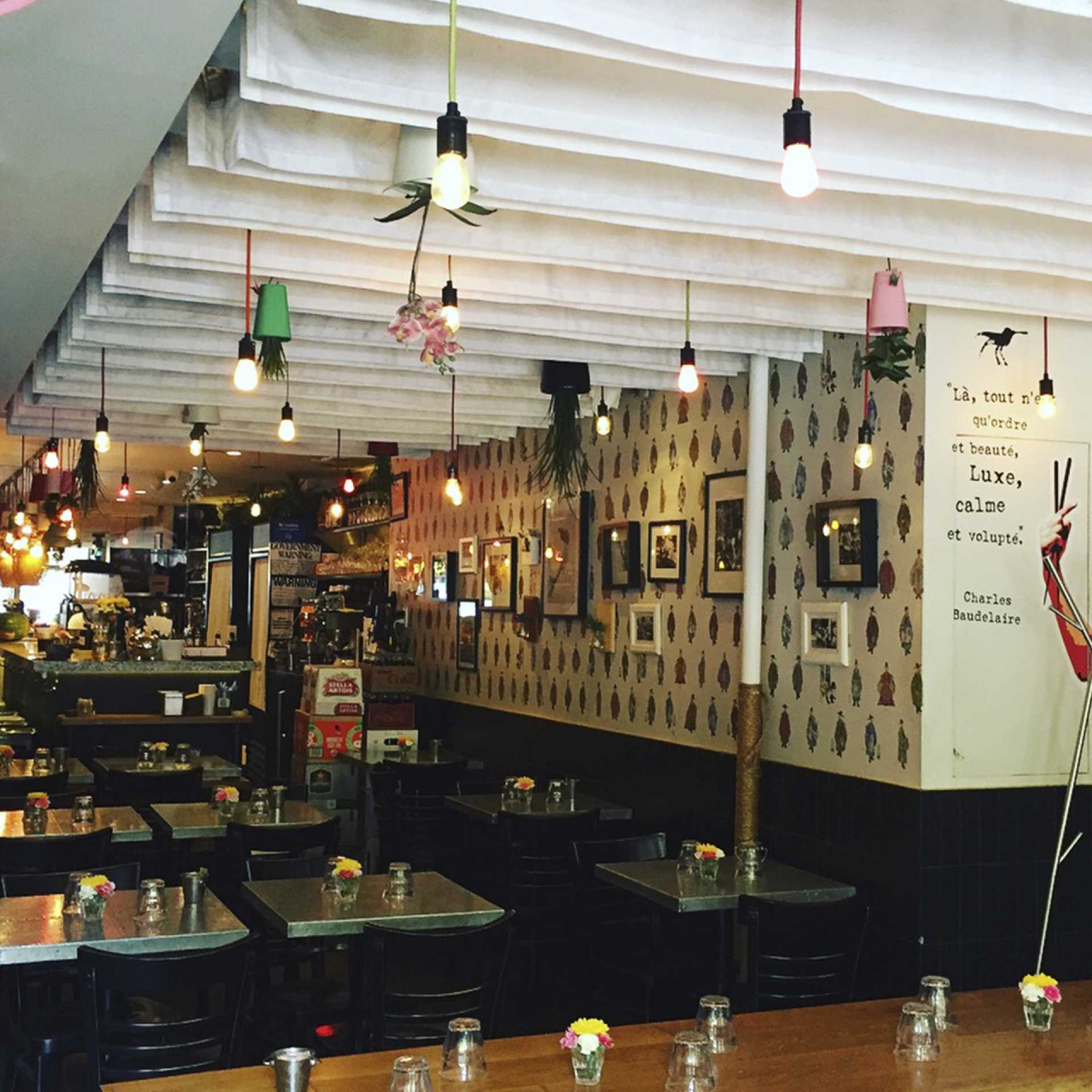 FAY ARCHITECTES - Aménagement intérieur d'un restaurant de 50 places : BôCâPhè - Manhattan - New-York City, USA